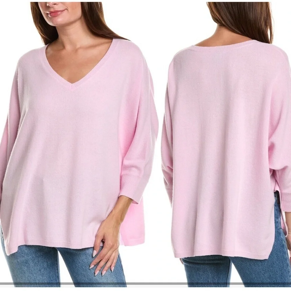 TEO BEES CASHMERE Rue La La Two Bees Cashmere Lia Dolman Cashmere Tunic Sweater